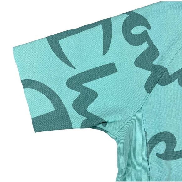 New Champion Men US XL Turquiose Blue Sweatshirt Short Sleeve Crew Neck Pullover - Picture 5 of 12